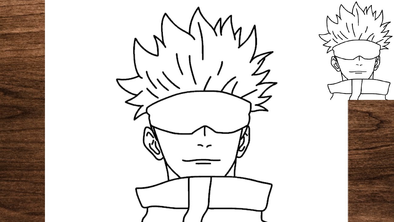 Comment dessiner Satoru Gojo