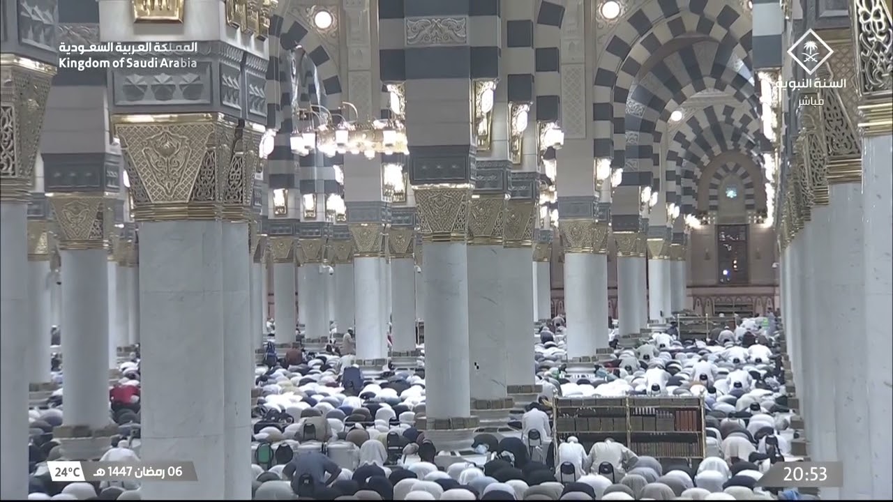 صلاة التراويح كاملة من الحرم النبوي ليلة 7 رمضان 1447 ¦ عبدالمحسن القاسم   خالد المهنا