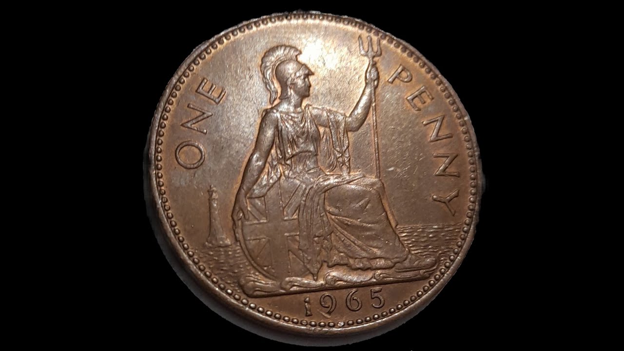 The 1965 penny is part of the Lincoln Memorial Cent series with Victor David Brenner's Lincoln