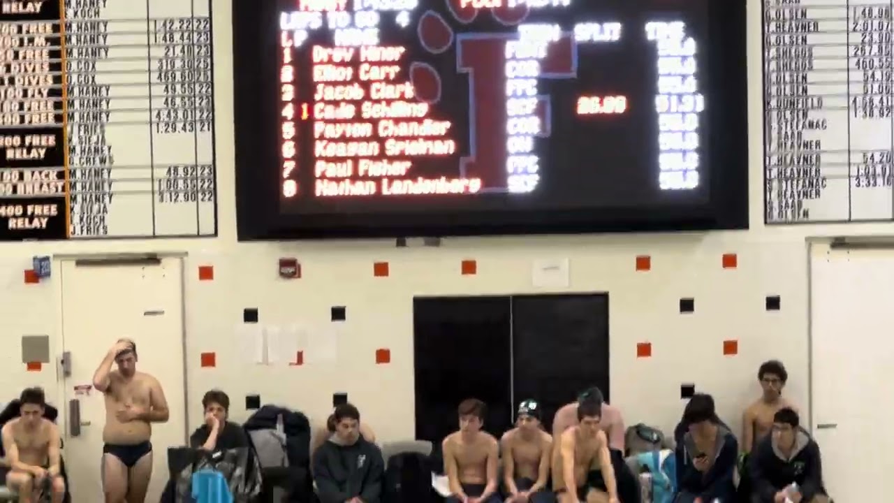 Cade Schilling Flushing High School/OLY Swim Club 2026 County Wide (Prelims) Meet 200 yard Free