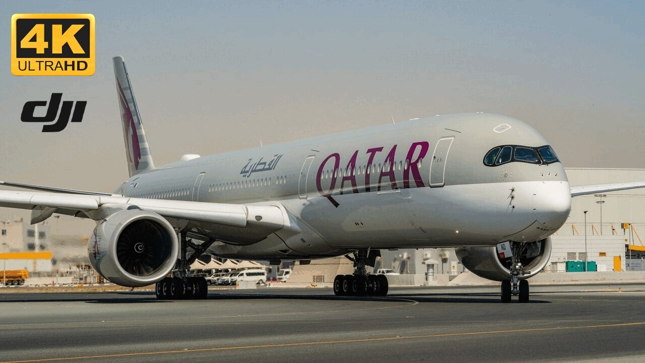 Qatar Airways A350-1000 Landing in Kuala Lumpur