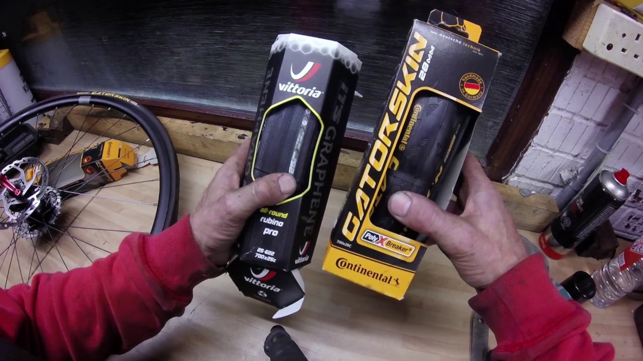 Continental Gator Skins V Vitorria Rubino Pro bicycle tyres