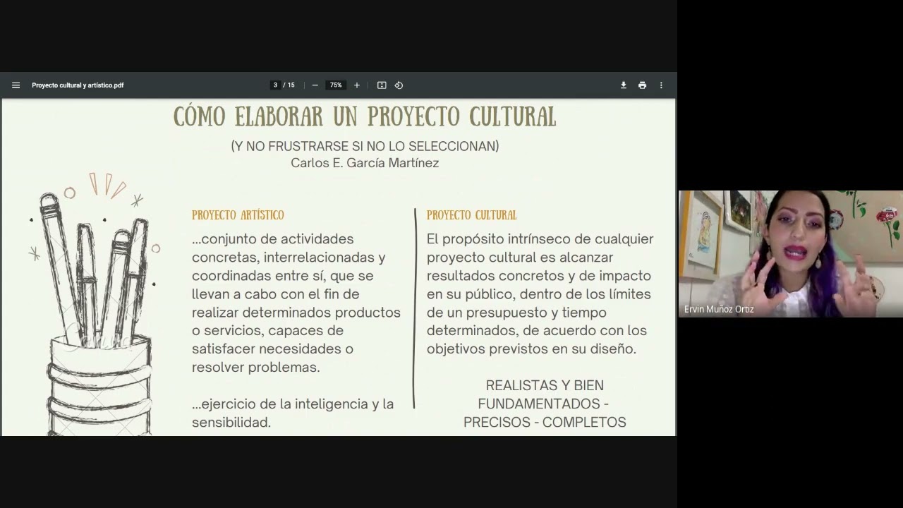 Tutorial para la elaboración de un proyecto cultural