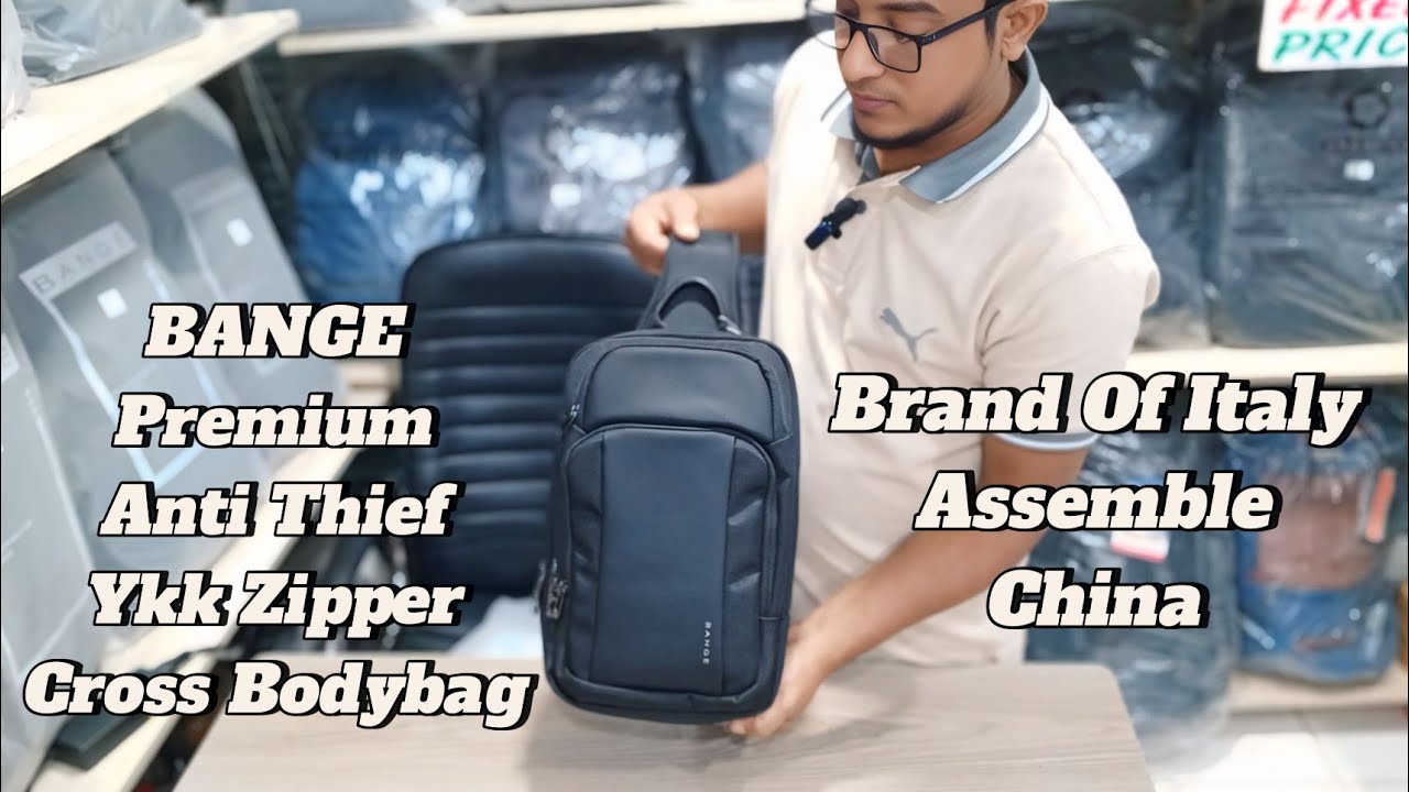 BANGE Premium Anti Thief Ykk Zipper High Quality Cross Body Shoulder Bag