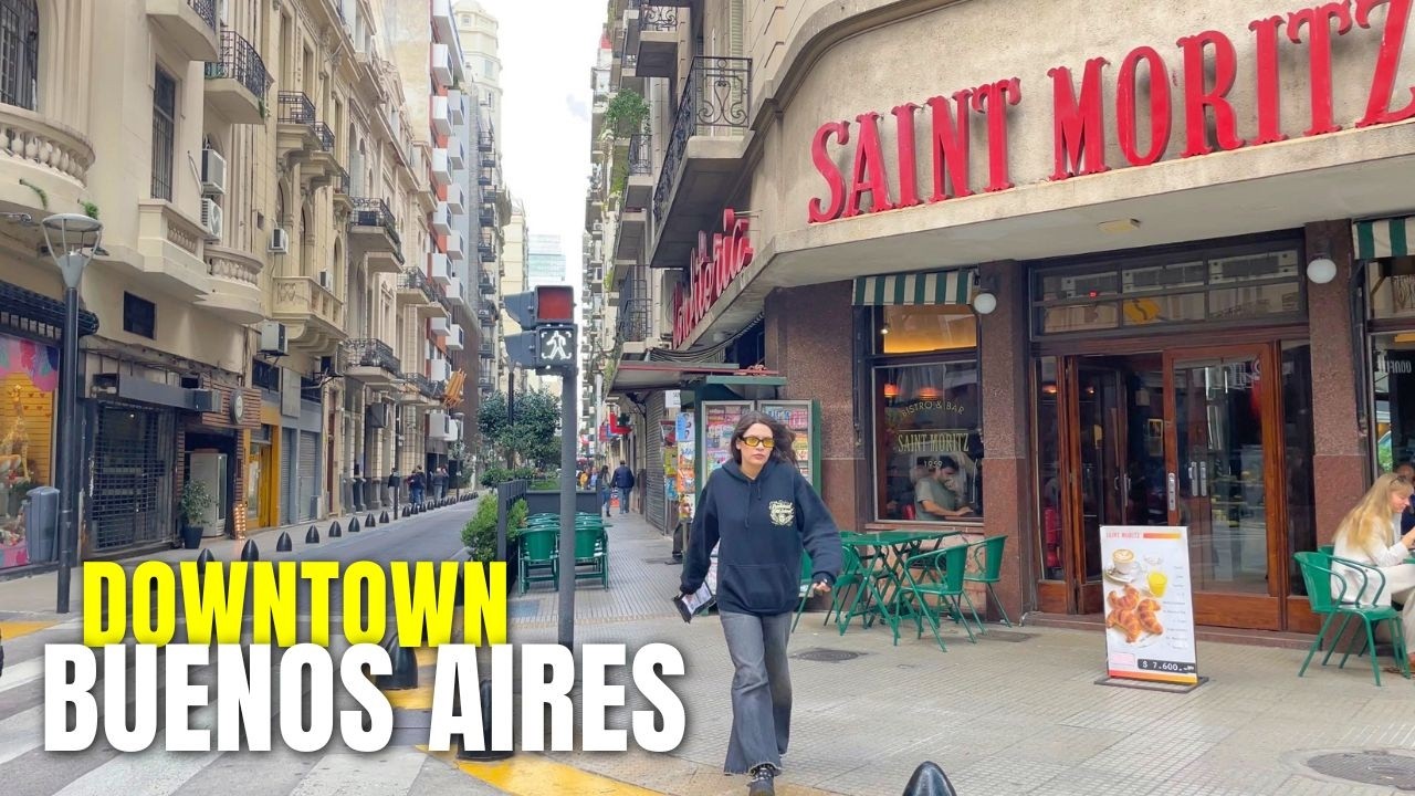 [4K] Downtown Buenos Aires Walking Tour | Busy Streets & City Life