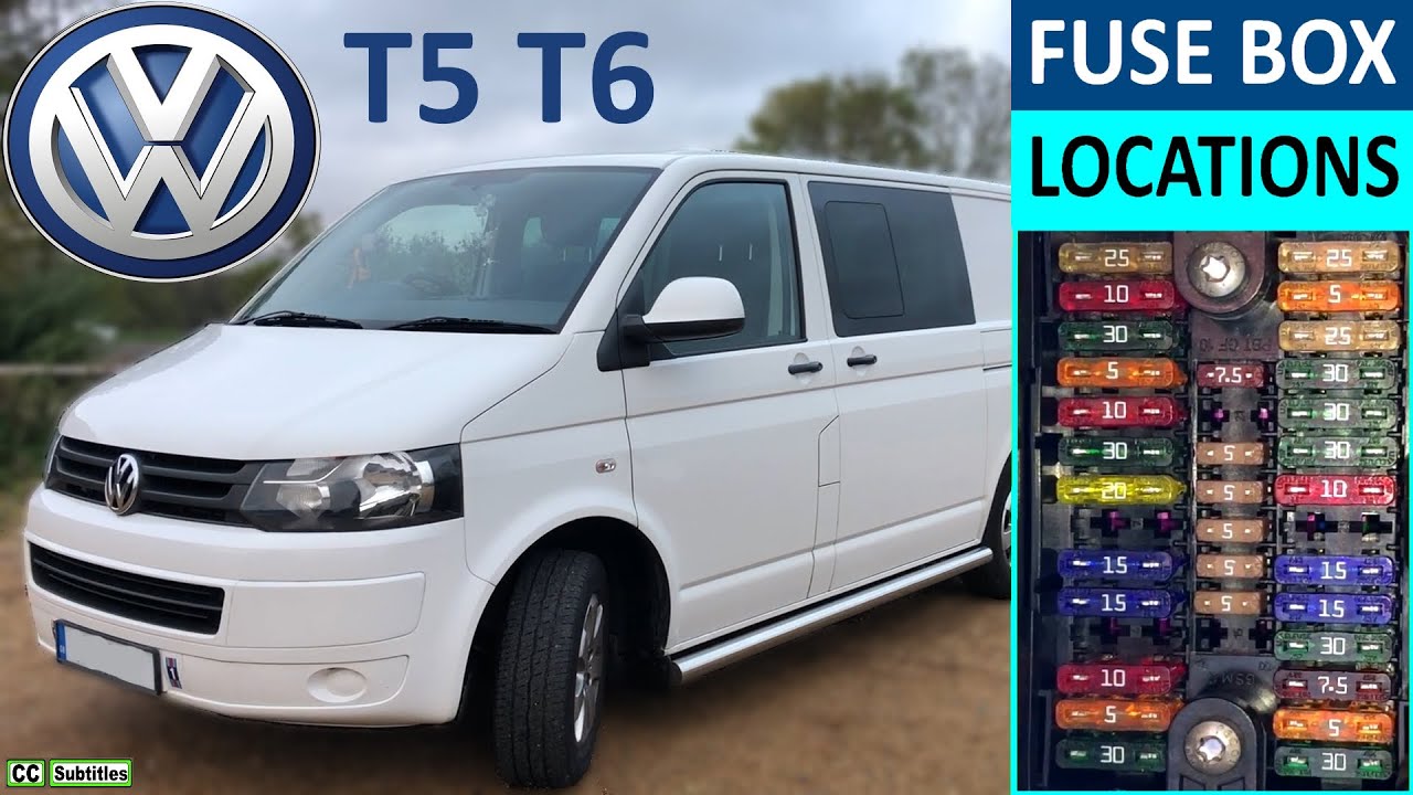 Как проверить предохранители на VW T5, VW T6 и VW T5. Расположение предохранителей на VW T6.