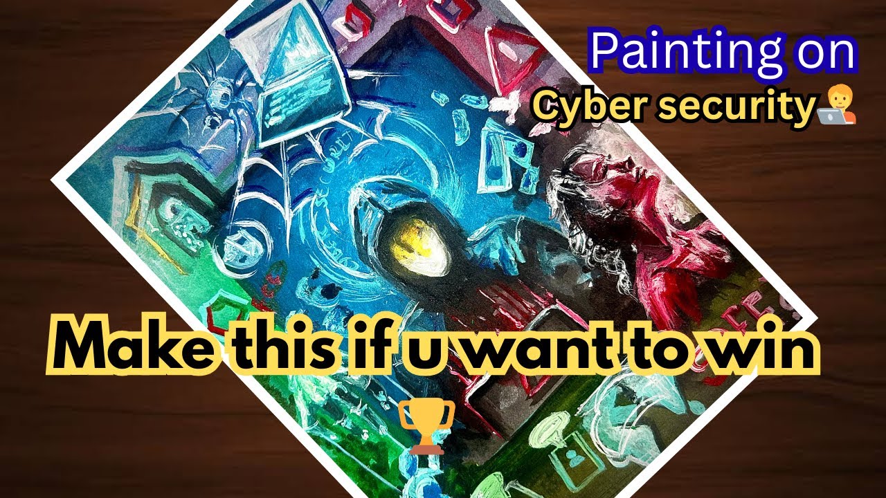 Poster making on cyber security/painting on cyber crime and there prevention/cyber security drawing
