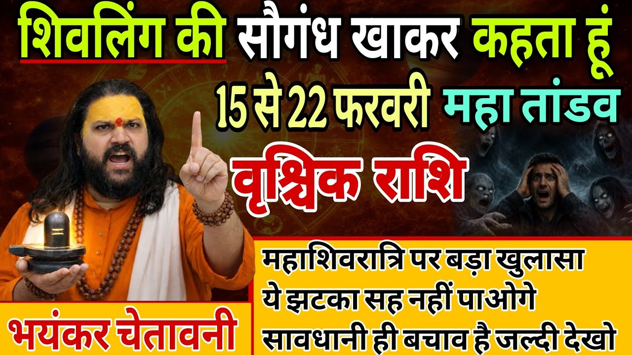 वृश्चिक राशि, 15,16,17 फरवरी, इस महाशिवरात्रि शिवलिंग की सौगंध खाकर कहता हूं 