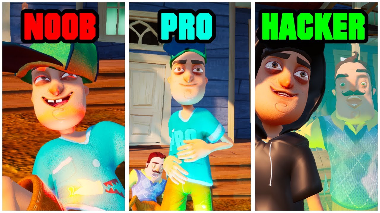 Hello Neighbor NOOB vs PRO vs HACKER