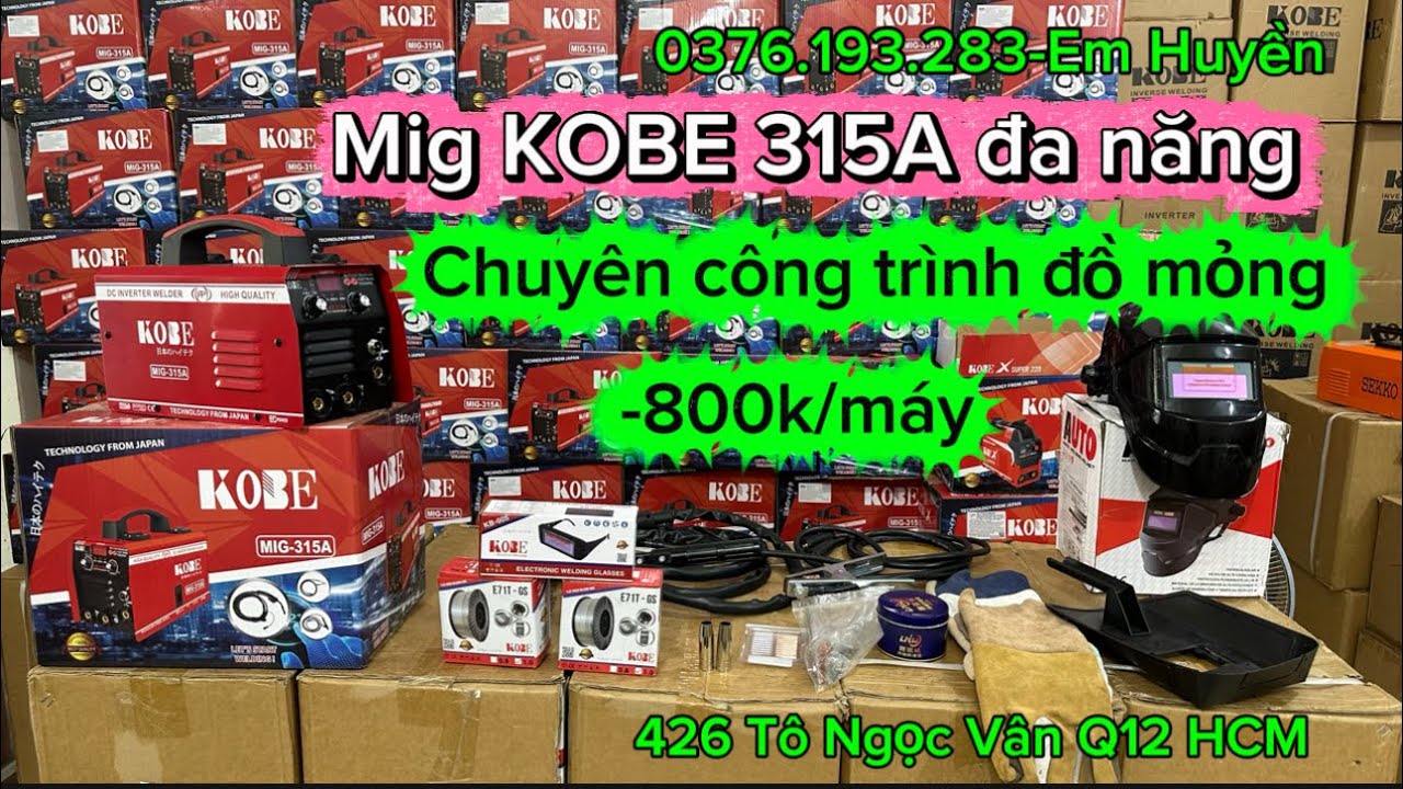 🔴Sale 100 máy🔴Giá rẻ nhất thị trường máy chính hãng đời mới KOBE 315A đa năng #mayhankobe #mayhanmig