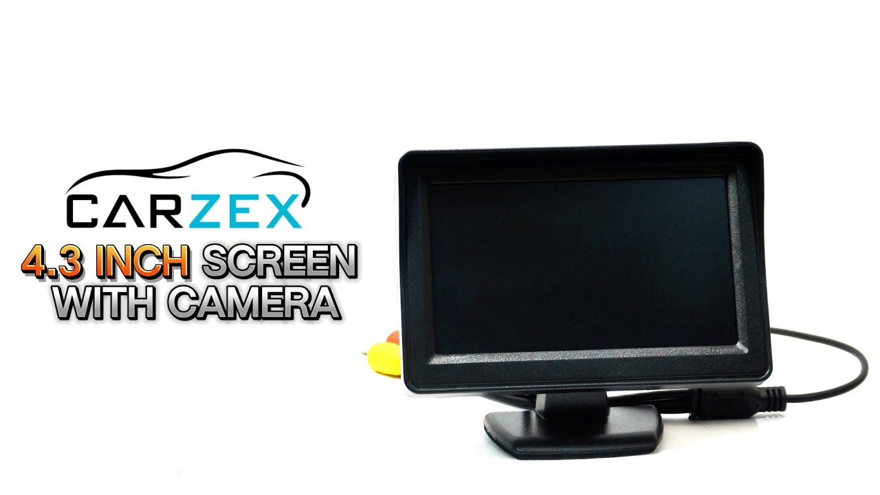 Carzex 4.3 inch Car Dashboard LCD Screen with 8 LED Night Vision Car Reverse Parking Camera