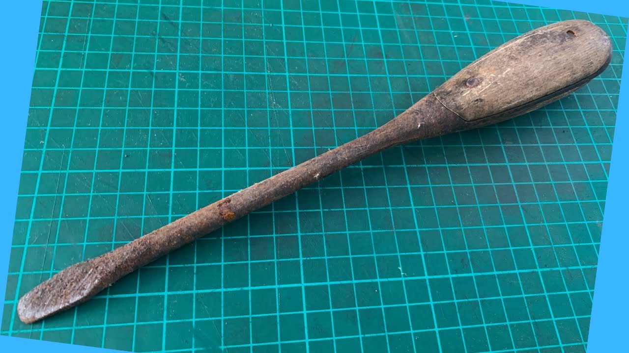 Screwdriver restoration video - wooden handle hand tool