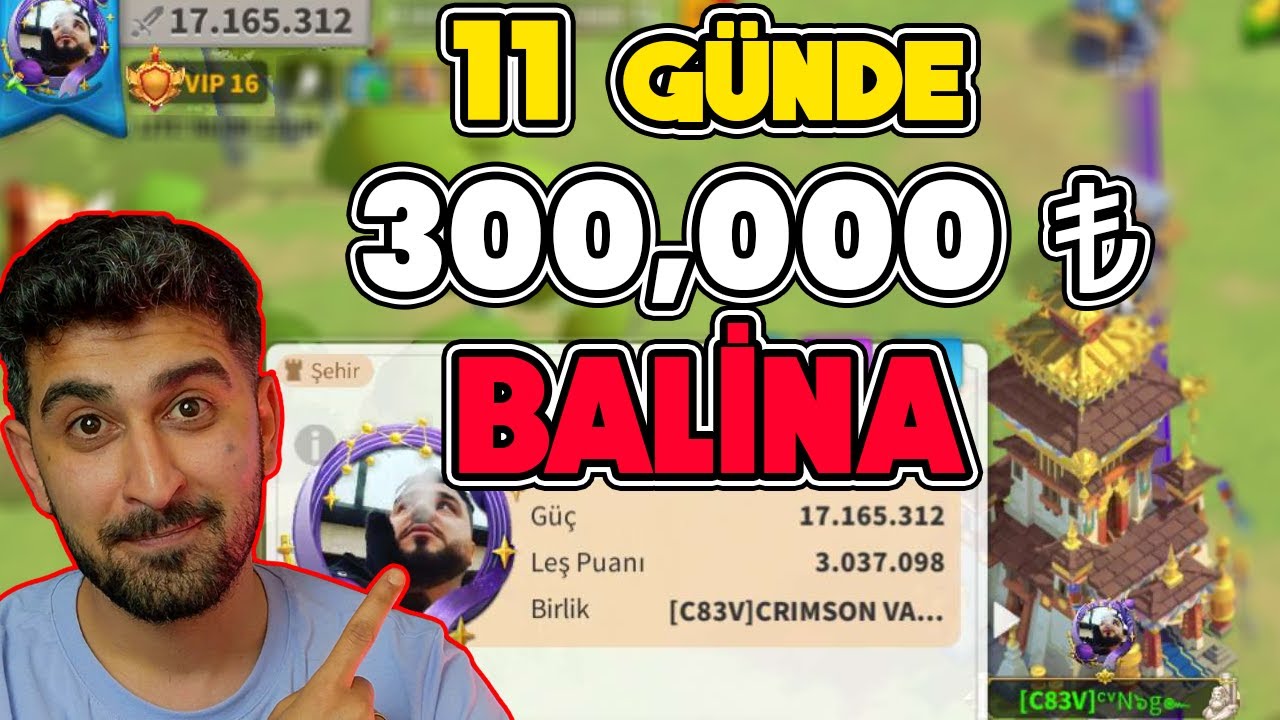 300.000₺ Yatıran Yeni Balina! Sadece 11 Günde Yaptıkları Şok Etti!  | Rise of Kingdoms
