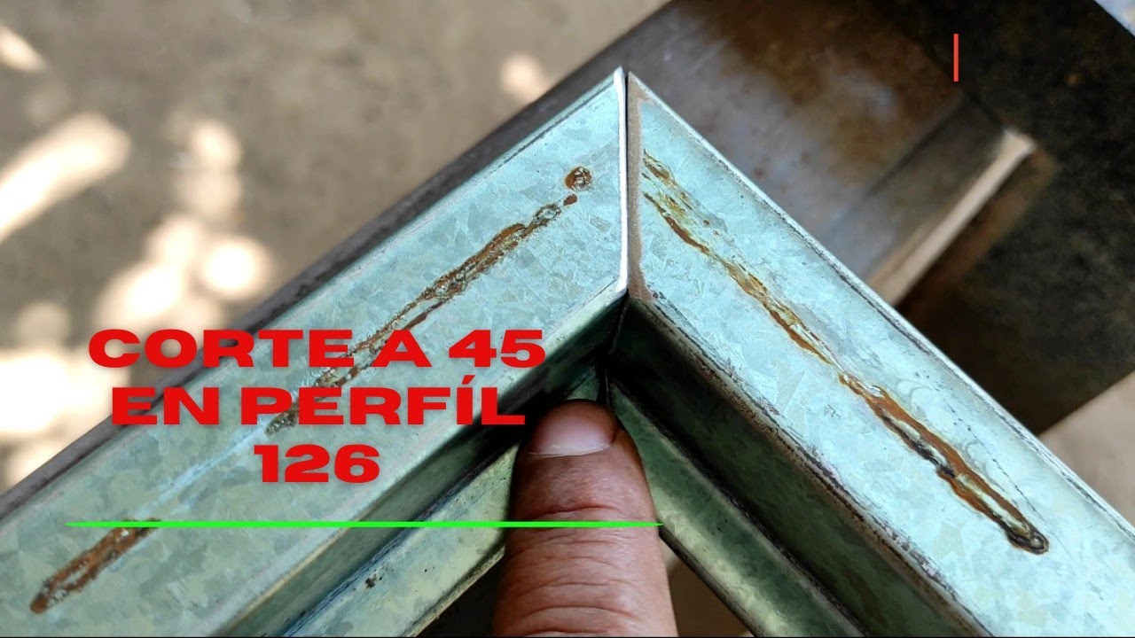 🔴Como hacer cortes 45 en perfil 126