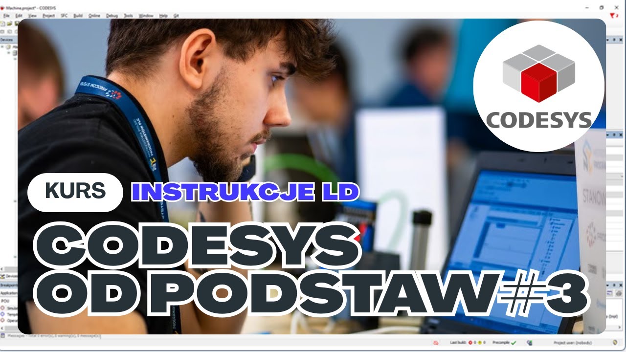 CODESYS od podstaw #3 | Cewki SET/RESET i styki NO/NC, układ podtrzymania | PLC Ladder
