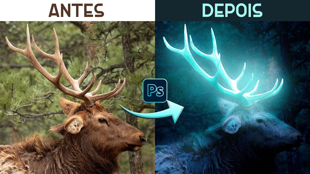 Como criar uma Montagem ÉPICA no Photoshop (Efeito Luz de Neon)