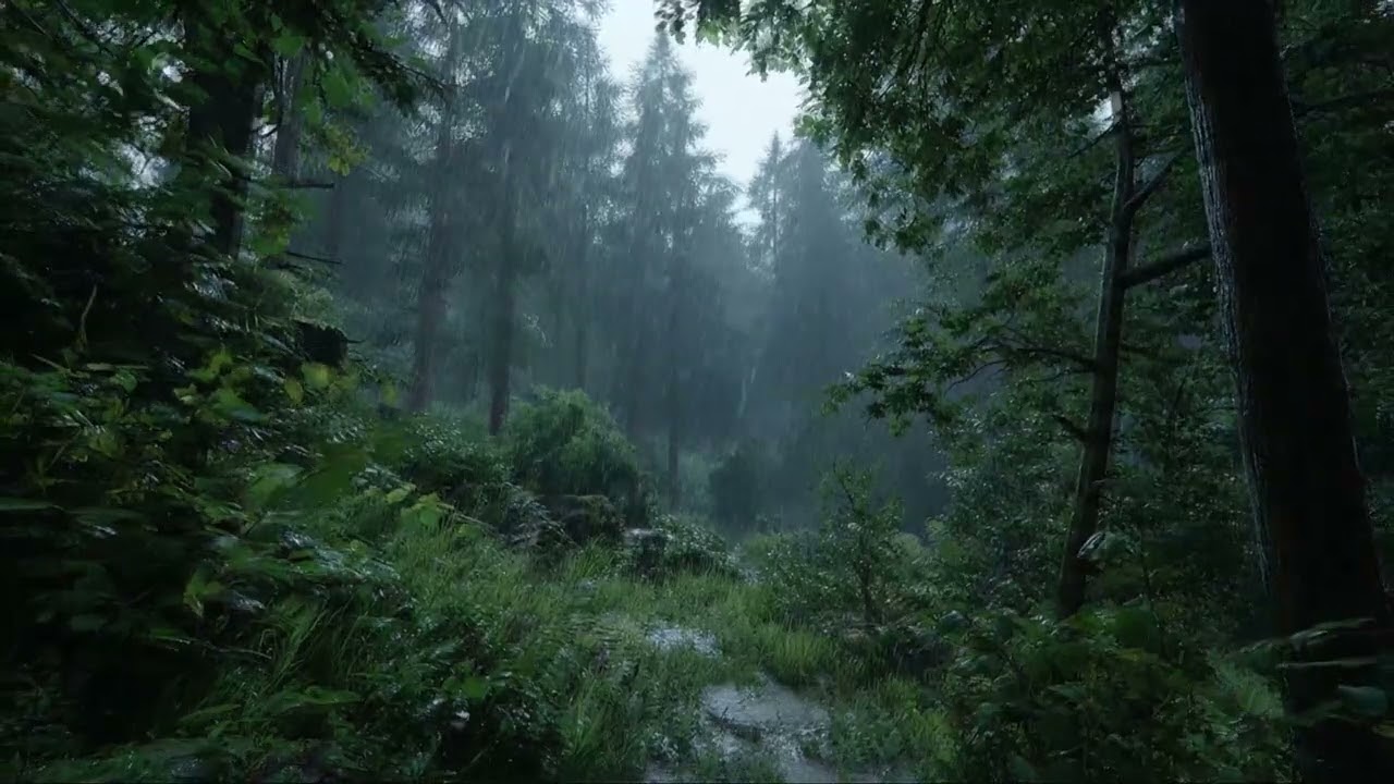 Forest Rain Sounds 🌲 Calm Evening Ambience to Slow Down and Relax