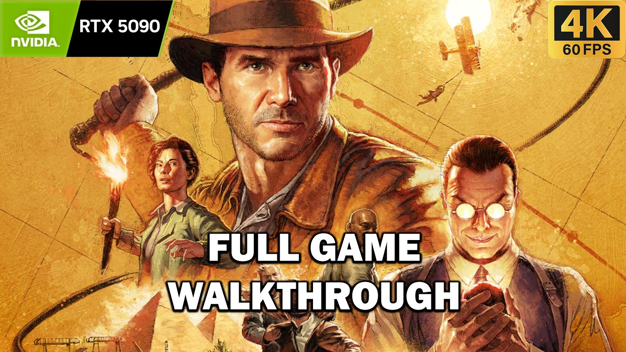 Indiana Jones and the Great Circle – FULL GAME Walkthrough (4K Ultra RTX 5090 Ray Tracing + DLC)