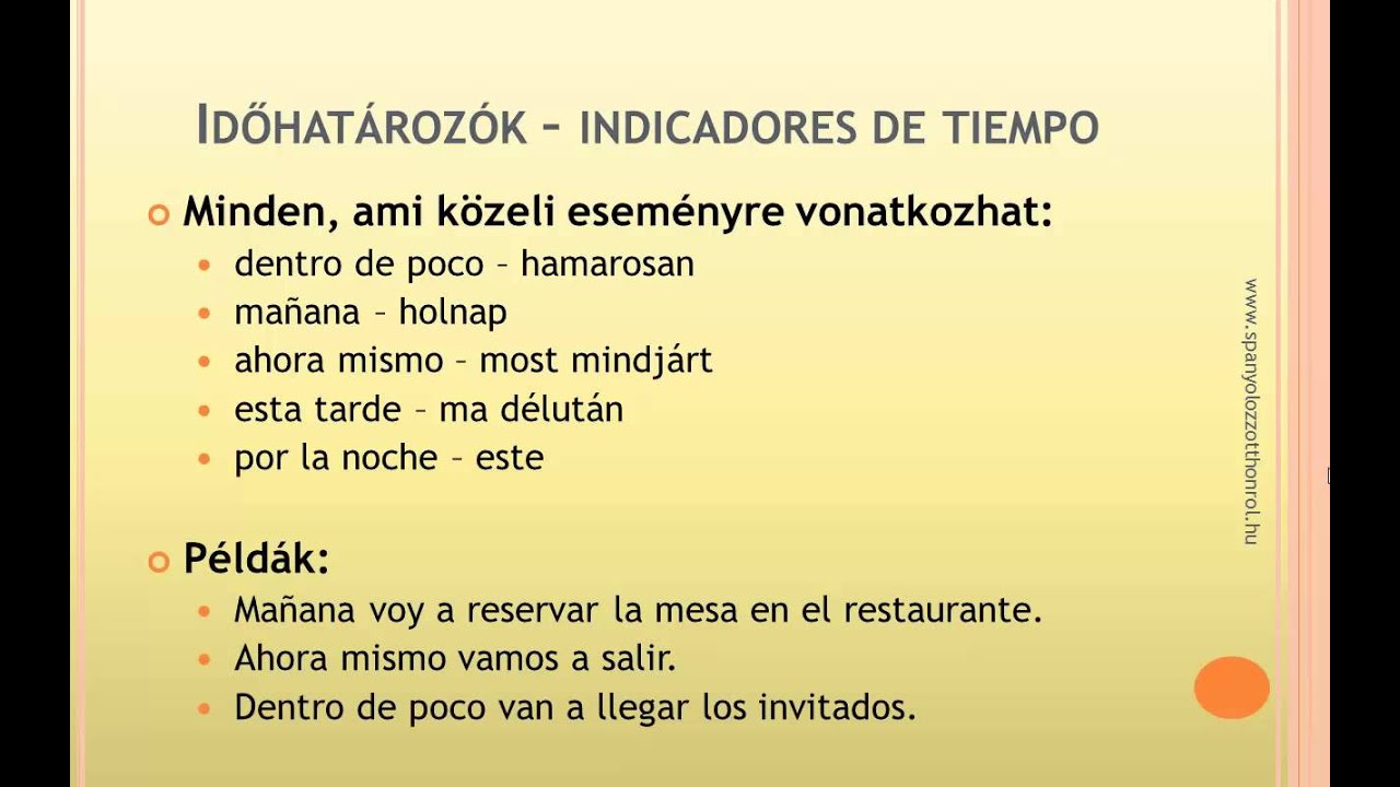 A spanyol jövő idő