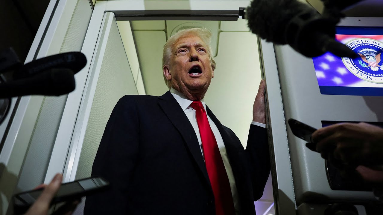 REPLAY: Trump Gaggles With Press on Air Force One En Route Joint Base Andrews