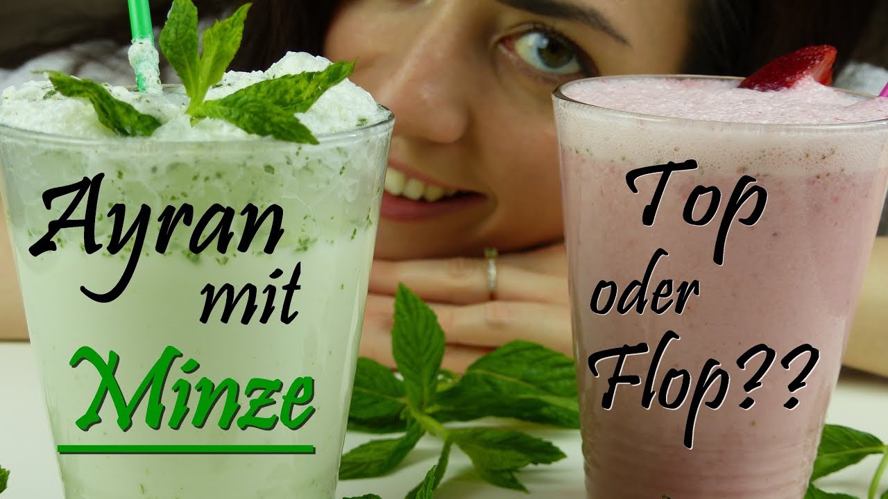 Ayran mit Minze & Kohlensäure!? Top oder Flop? Der LIVE TEST | Süßes Ayran Rezept | Erdbeer Lassi