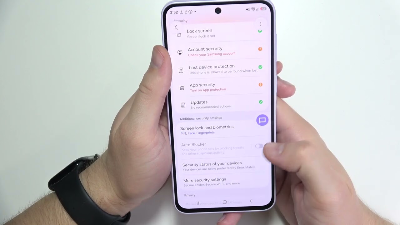 SAMSUNG Galaxy A57: How to Disable Auto Blocker