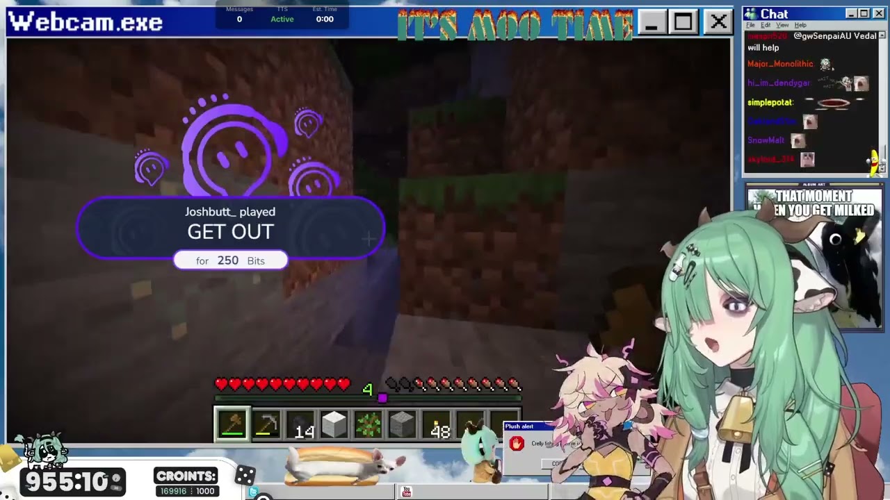 Crelly And Koko Training On Minecraft