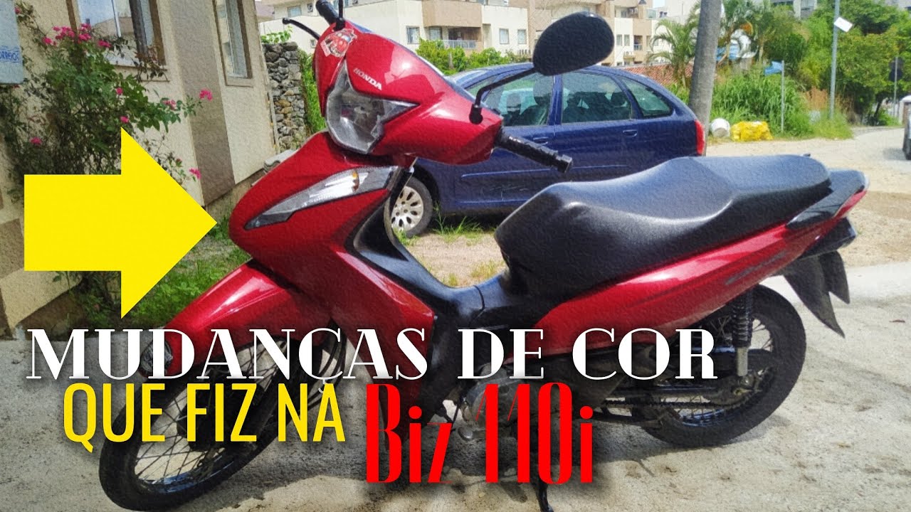 MUDANÇAS DE COR QUE FIZ NA Biz 110i!!