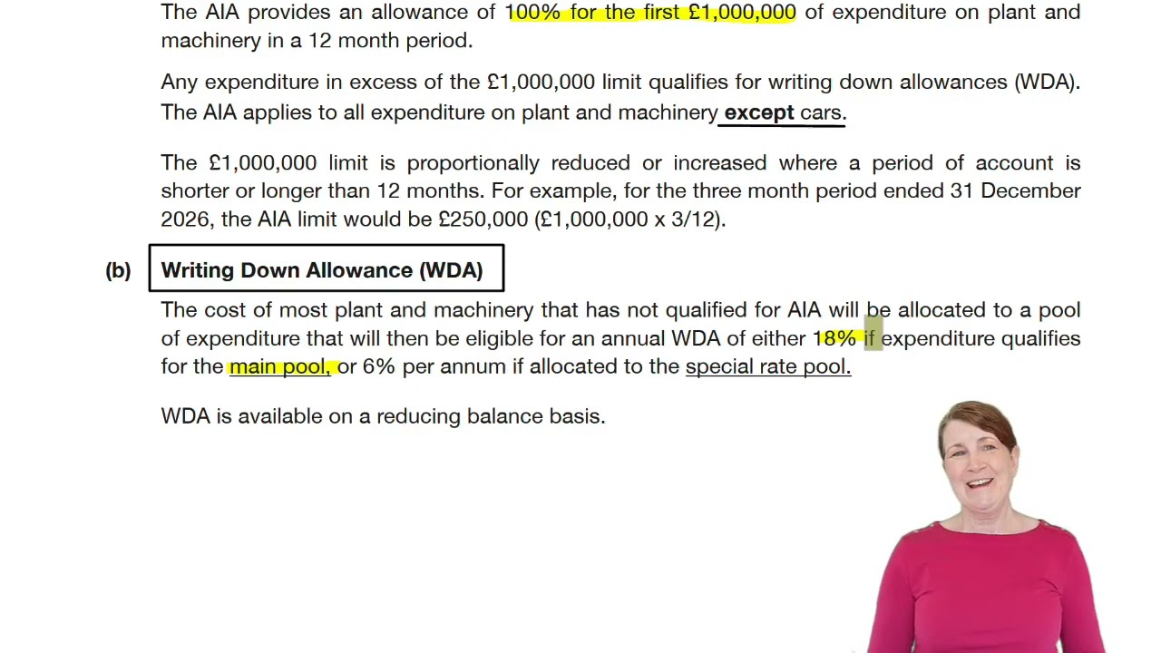 ACCA TX-UK FA2025 Chapter 5 Capital Allowances (part 1) -  ACCA TX-UK Lectures