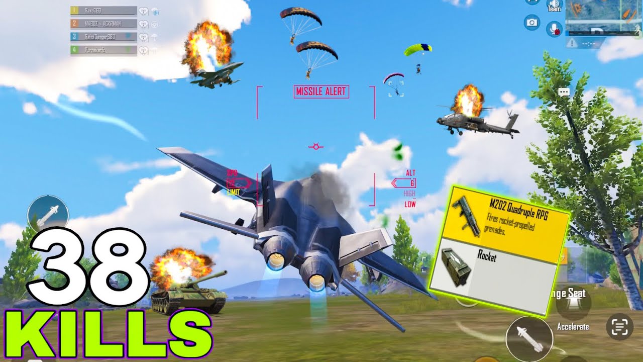 38 Kills Omg 🤯 M202 + UAV vs Tank, Helicopter Robot War in Payload Mode🔥 PUBG MOBILE