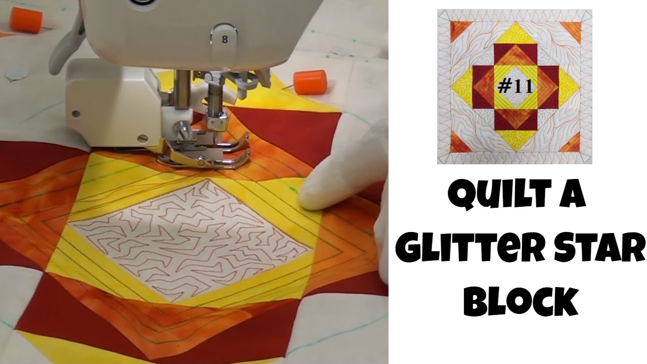 How to Quilt a Glitter Star Quilt Block - Fun Quilting Tutorial with Leah Day