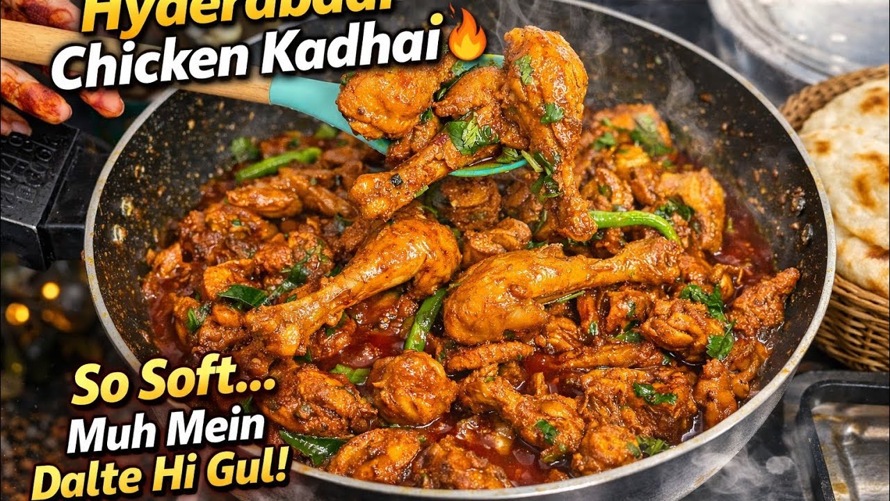 Hyderabadi Chicken Kadhai 🔥 Itni Soft Ke Muh Mein Dalte Hi Gul | Easy Chicken Recipe