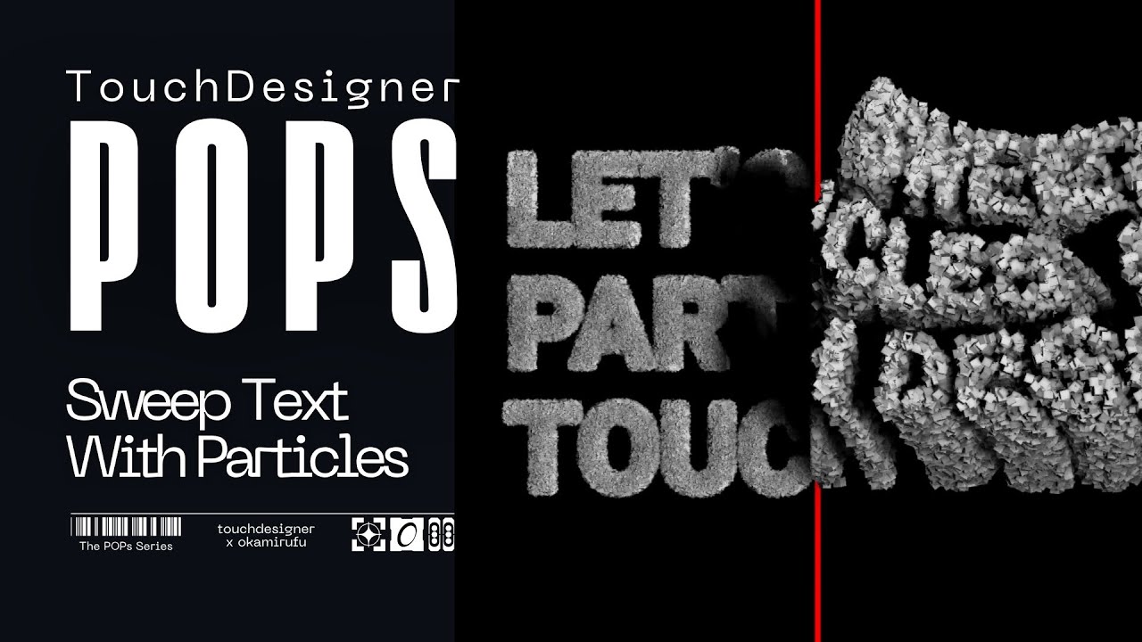 Учебное пособие по TouchDesigner POPs: развертка текста с помощью частиц
