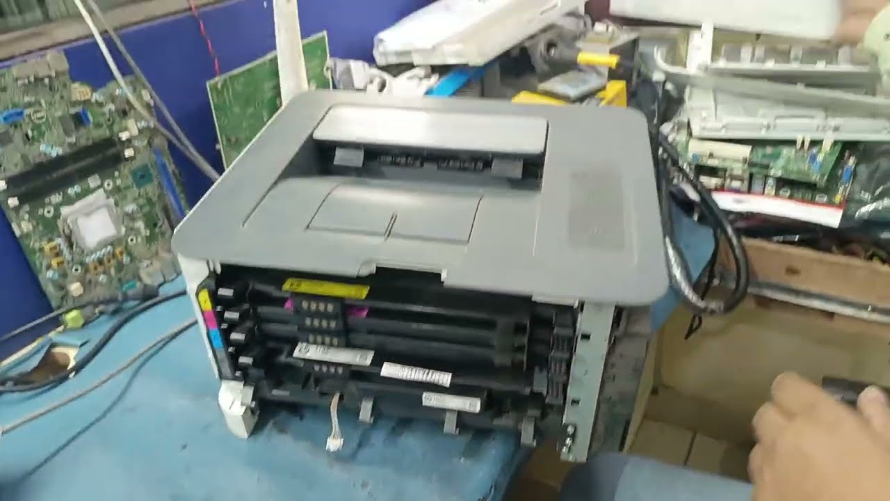 Hp colour LaserJet 150nw fade shadow doubling printer troubleshooting and service itb scanner