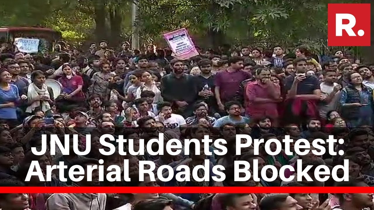 JNU Students Continue Protest March, Arterial Roads Blocked In Delhi