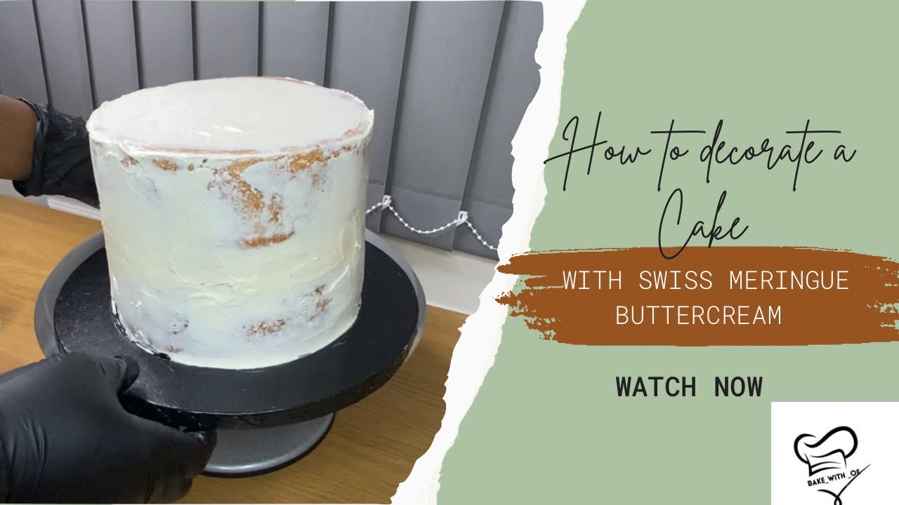 How to PERFECTLY DECORATE A CAKE WITH SILKY, SMOOTH SWISS MERINGUE BUTTERCREAM | Easy | SMBC
