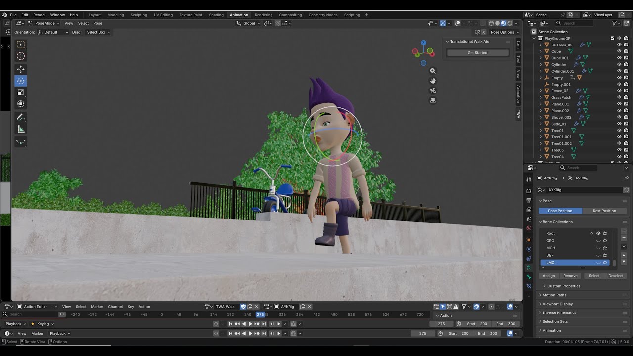 Animating A Character Walk Up The Stairs