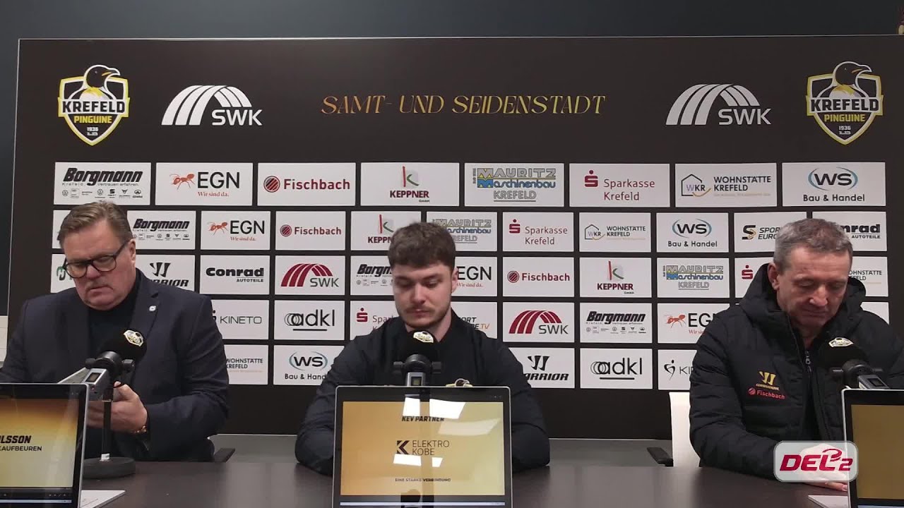 Die Pressekonferenz nach dem Spiel Krefeld gegen Kaufbeuren