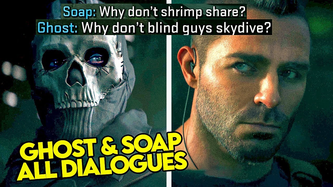 Call of Duty Modern Warfare 2 - Soap and Ghost All Dialogues & Jokes + Escape Scene