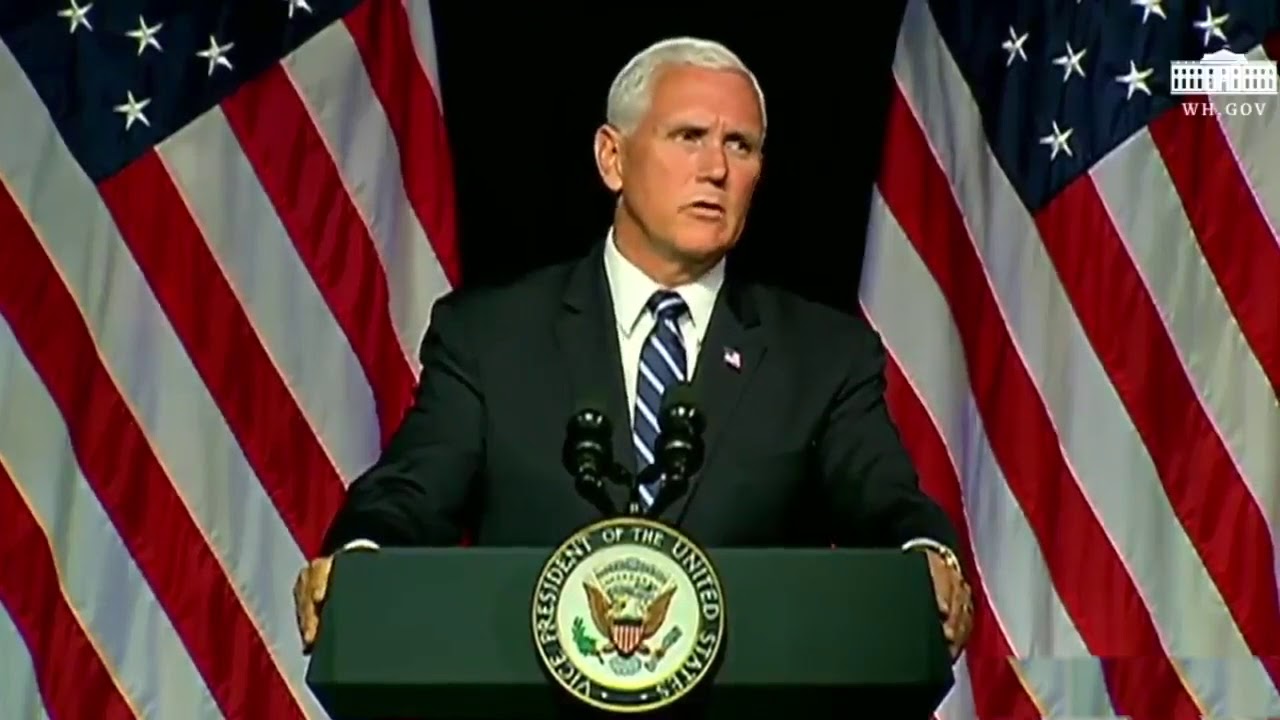 Mike Pence Space Force Speech with Halo Theme added