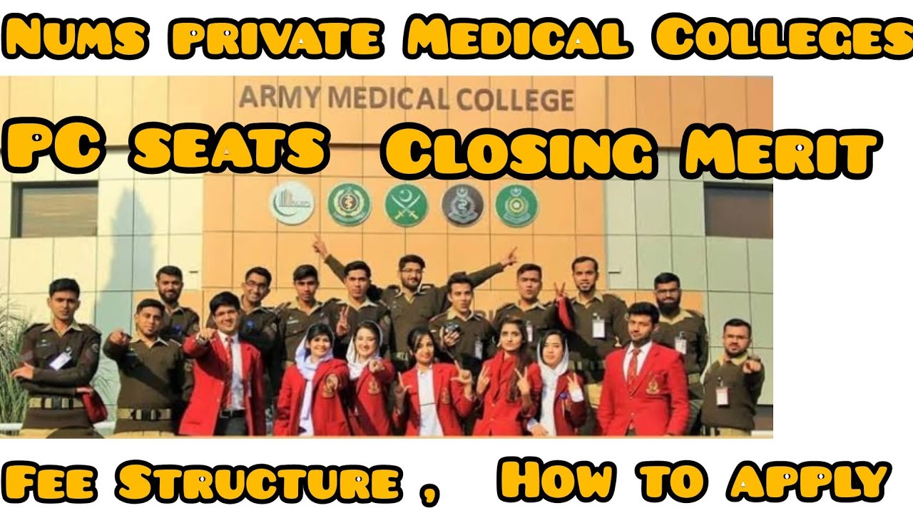 Nums private Medical Colleges, Paying Cadets seats,Fee Structure,How to apply, closing Merit,seats