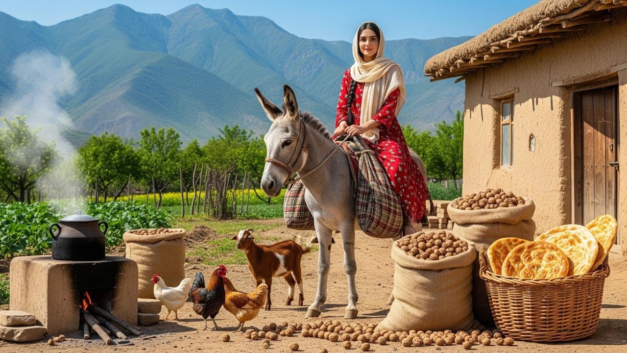 Village Life In Iran: Amazing Cooking & Donkey Riding