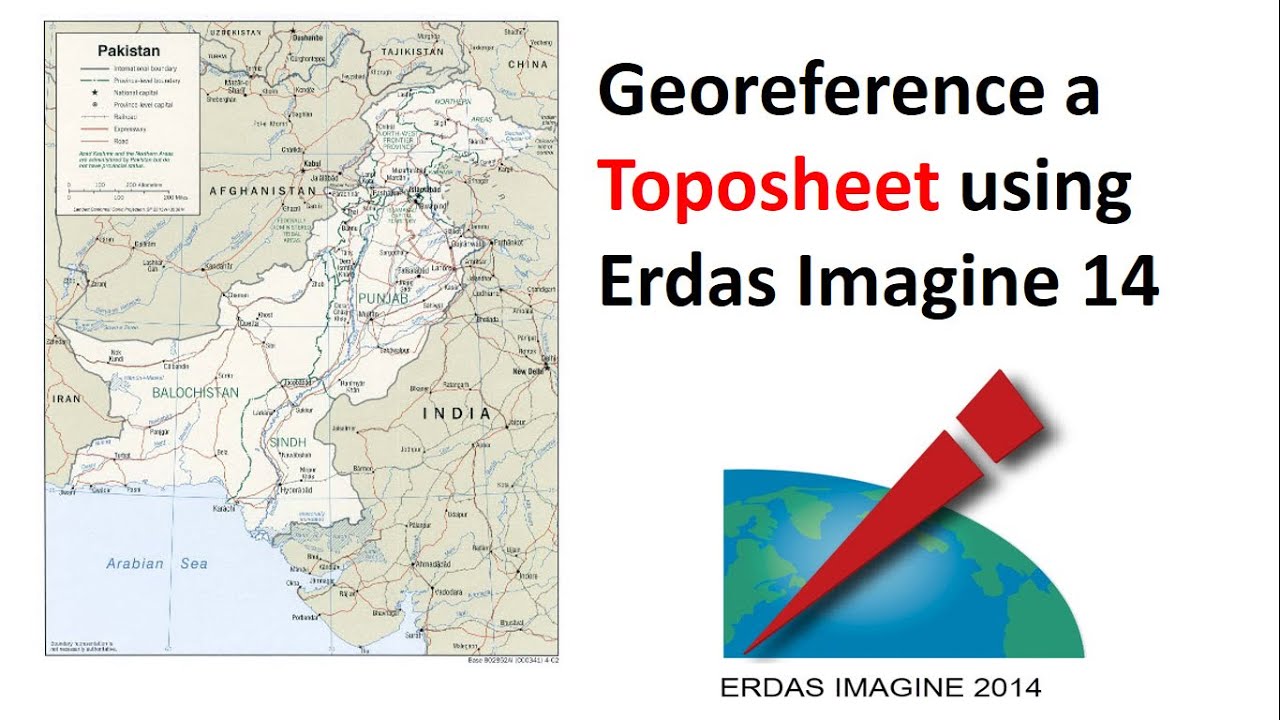 How to Georeferencing a topographic sheet using erdas imagine 14