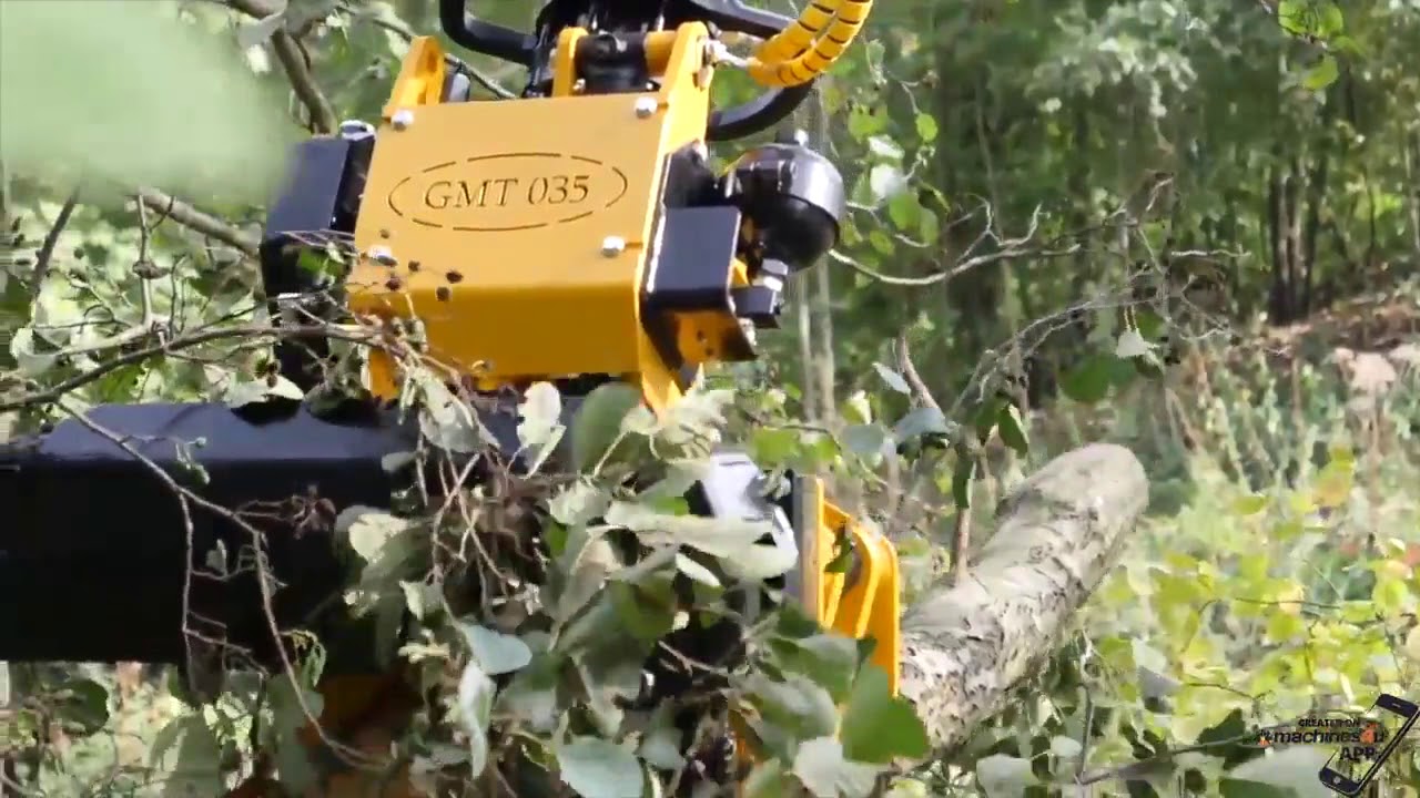 GMT035 compact felling grapple saw for 5+ ton Excavators