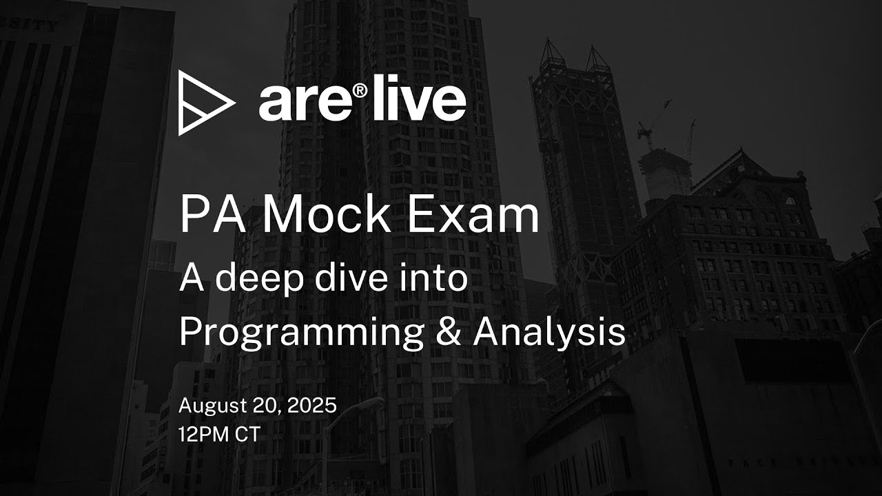 ARE Live: Programming & Analysis Mock Exam | ARE 5.0 PA Exam 2025