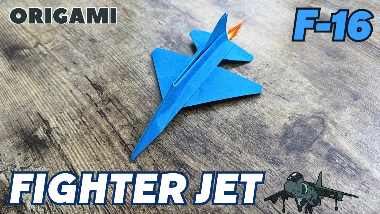 ORIGAMI FIGHTER JET F-16 NEW DESIGN BY ORIGAMI WORLD STEP BY STEP | DIY F-16 FIGHTER JET ORIGAMI ART