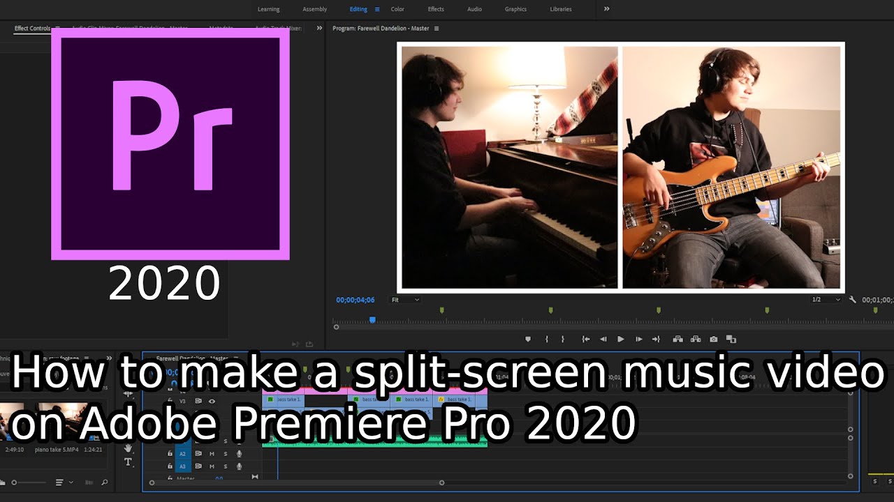 HOW TO make a SPLIT SCREEN music video \\ Adobe Premiere Pro 2020 tutorial