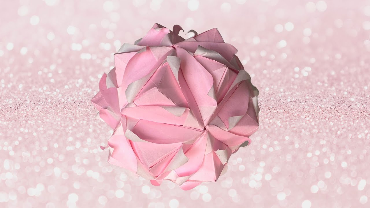 Sonobe Rose Kusudama 💕 30 units of Modular Origami (designed by Sinem Onaran)