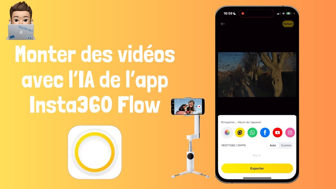 Monter des vidéos avec l'IA de l'app Insta360 Flow