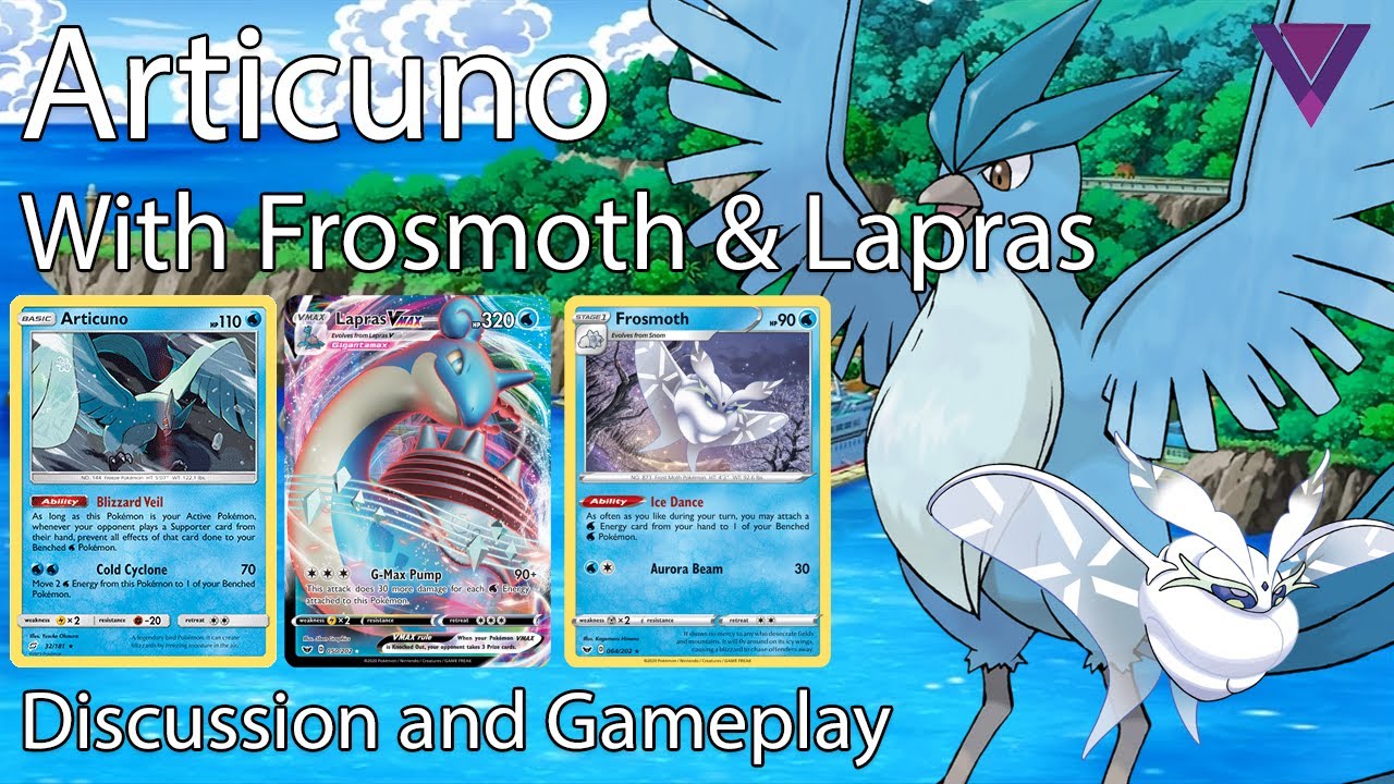 Articuno w/Frosmoth & Lapras Vmax Discussion and Gameplay
